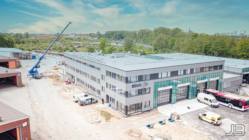 Neubau des Betriebs- und Werkstattgebäudes auf dem Busbetriebshof in der Lindenbergallee