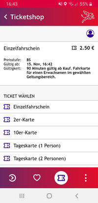 Regionsweite Tickets kaufen.